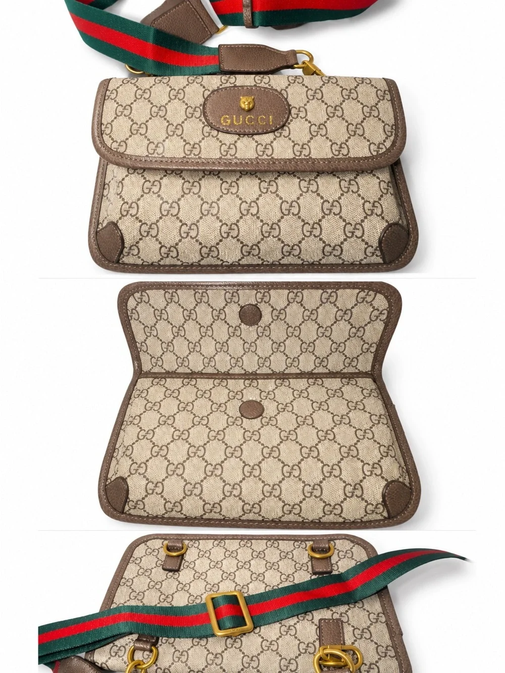 Gucci GG Supreme Neo Vintage brown and beige monogram bag